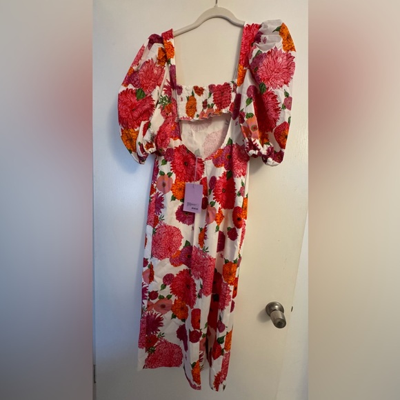 LA DOUBLEJ Sizzler floral cotton-blend midi dress (NWT) - Picture 6 of 8
